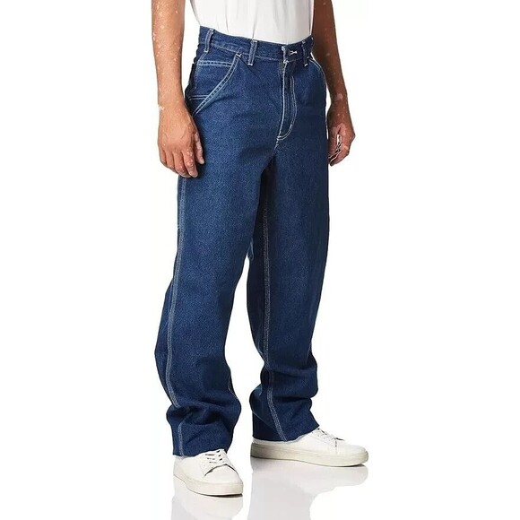 Men's Carhartt Work Dungaree Loose  Carpenter Jeans  B13-DST 40x 34 - Picture 2 of 3